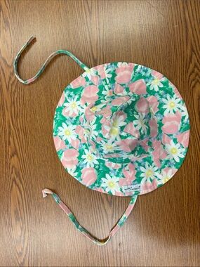 ❤️ NWOT Flap Happy Floral Sun Hat Tulip Daisy Size Medium